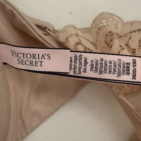 Victoria’s Secret Body By Victoria Nude Racerback Push-Up Bra | Size 36DD - Picture 8 of 10